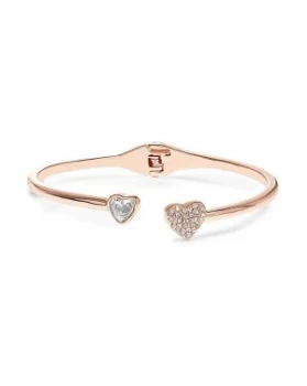 Image of Jon Richard Rose Gold Heart Bangle