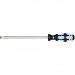 Image of Wera Kraftform Stainless Steel Flared Slotted Tip Screwdriver 10mm 200mm
