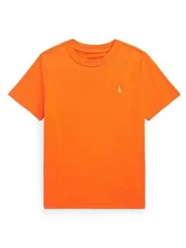 Image of Ralph Lauren Boys Classic Short Sleeve T-Shirt - Resort Orange, Size 5 Years