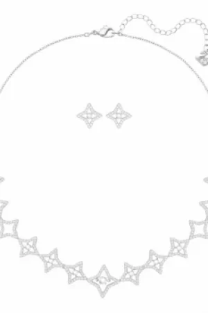 Image of Ladies Swarovski Jewellery Sparkling Necklace and Earring Set 5364217