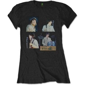 Image of The Beatles - Shea Stadium Shots Womens Medium T-Shirt - Black