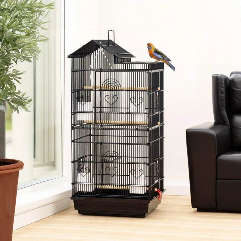 Image of KIDKID PET Metal Pet Bird Cage Black unisex One size