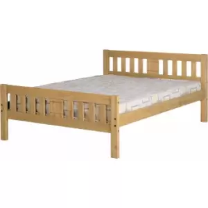 Image of Seconique Rio Pine Bed Solid Waxed Pine 4ft6 Double