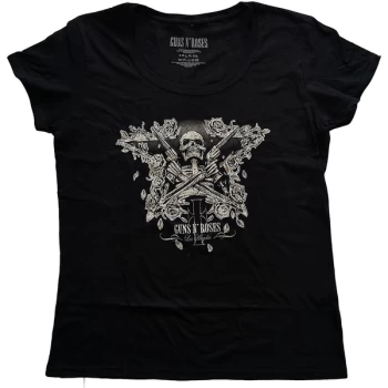 Image of Guns N' Roses - Skeleton Guns Womens Medium T-Shirt - Black