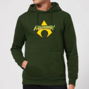 Image of Justice League Aquaman Logo Hoodie Forest Green
