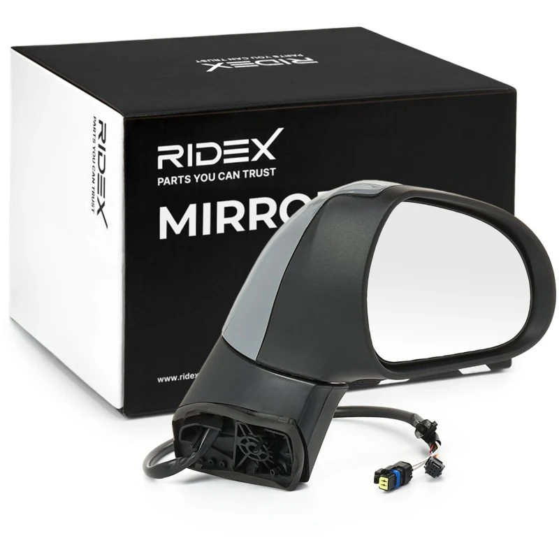 Image of TYC 326-0095 Wing mirror Right, Heatable, primed Outside Mirror (50)