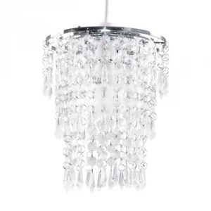 Image of 3-Tier Acrylic Pendant Shade in Clear