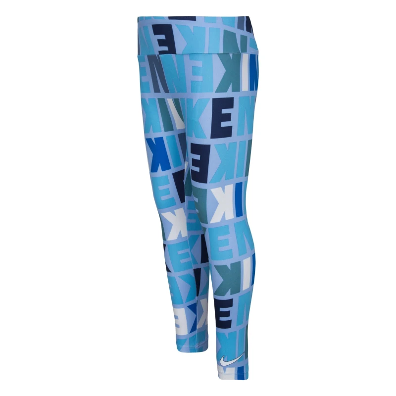 Image of Nike Logo Print Legging Infants - Blue Blue 2 - 3 Years