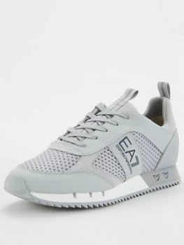 Image of Emporio Armani EA7 Logo Runner Trainers Grey Size 12 Men