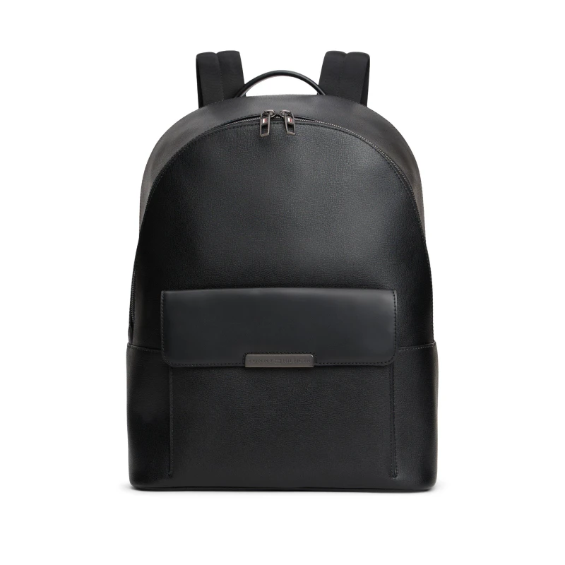 Image of Tommy Hilfiger Business Leather Backpack Black male One Size