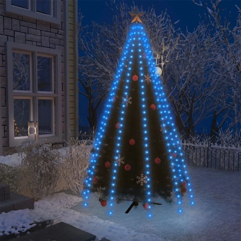 Image of VIDAXL Christmas Tree Net Lights with 250 LEDs Blue 250cm Vidaxl 8720286434567
