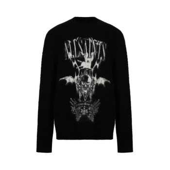 Image of AllSaints Meta Crew Sweatshirt - Black