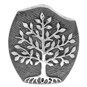 Image of Tree of Life Modern Vase Gunmetal