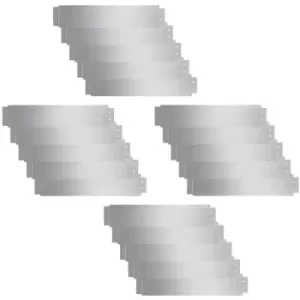 Image of Vidaxl - Lawn Fence 20 pcs Galvanised Steel 100x20cm Silver