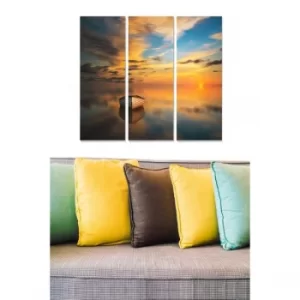 Image of MDF3146686 Multicolor Decorative MDF Painting (3 Pieces)