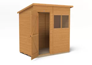 Image of Forest Garden 6 x 4ft Pent Shiplap Dip Treated Shed with Assembly