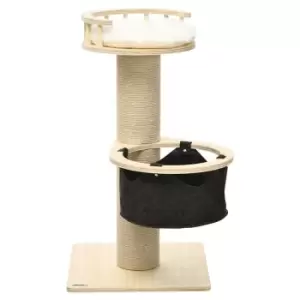 Image of PawHut 84cm Kitty Activity Centre w/ Jute Scratching Post - Natural Finish