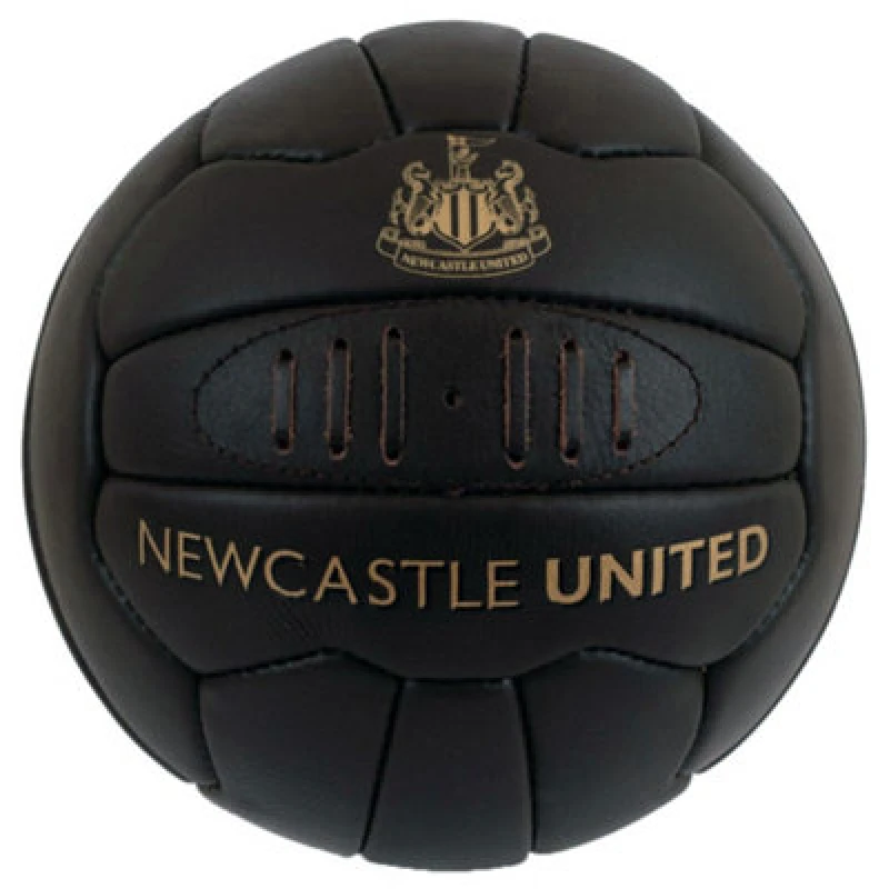 Image of Newcastle United Fc Heritage Retro Leather Football Black/gold (5)