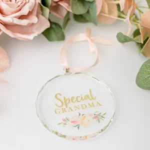 Image of Peaches & Cream Mirror Plaque 10cm Grandma