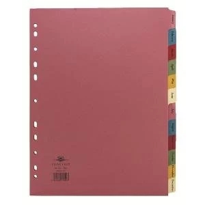 Image of Concord Divider January-December A4 Pastel Pack of 10 71999J19