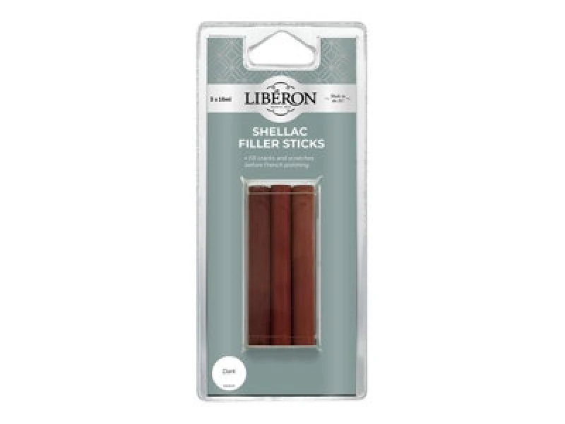 Image of Liberon 126839 Shellac Filler Sticks Dark 3 Pack Libsfsdn