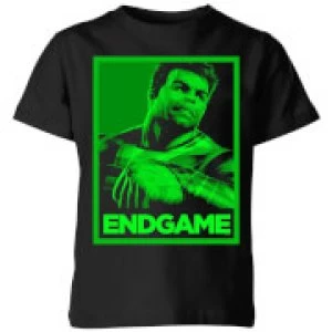 Image of Avengers Endgame Hulk Poster Kids T-Shirt - Black - 7-8 Years
