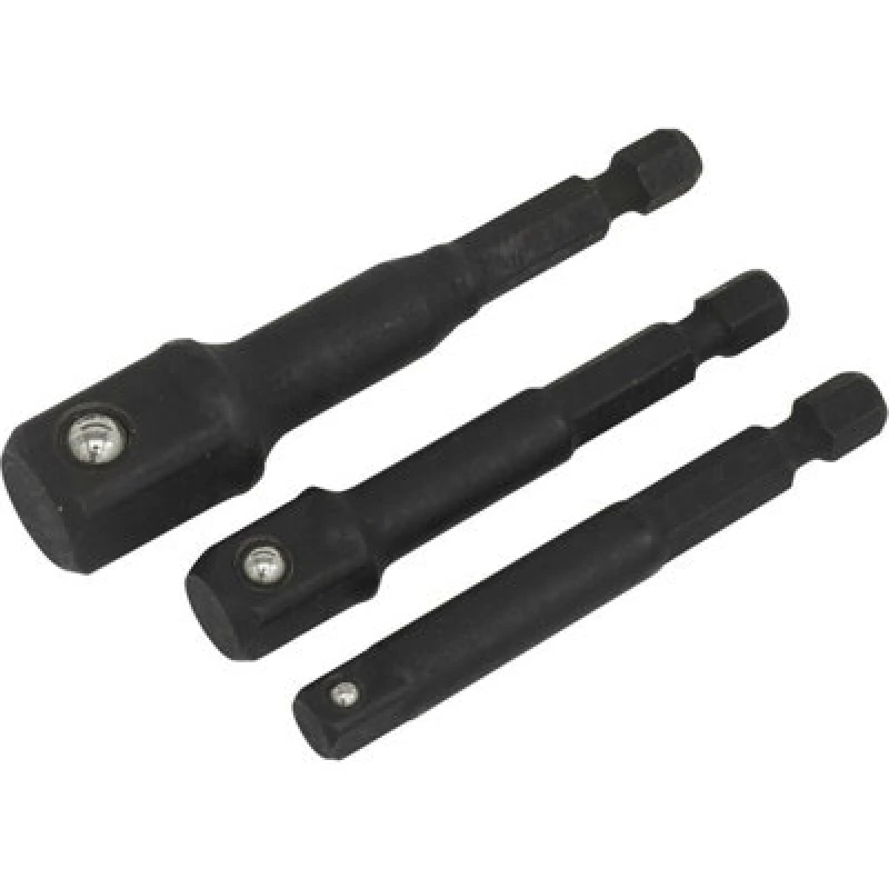 Image of Loops 3 PACK - 1/4" Hex Chuck to IMPACT Socket Adapters - Power Drill Square Driver Multi