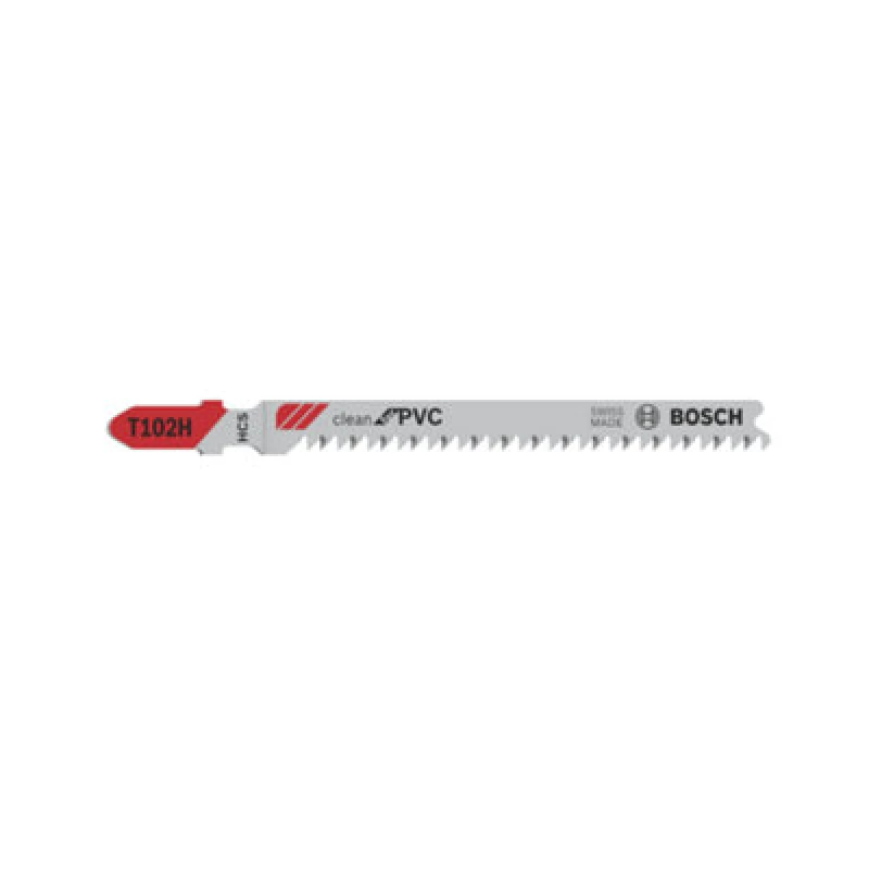 Image of Bosch PRO T102H Plastics PVC Clean Cutting Jigsaw Blade 2608667445 Qty: Pack of 3