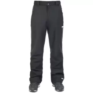 Image of Trespass Mens Hemic Water Resistant Softshell Trousers (S) (Black)
