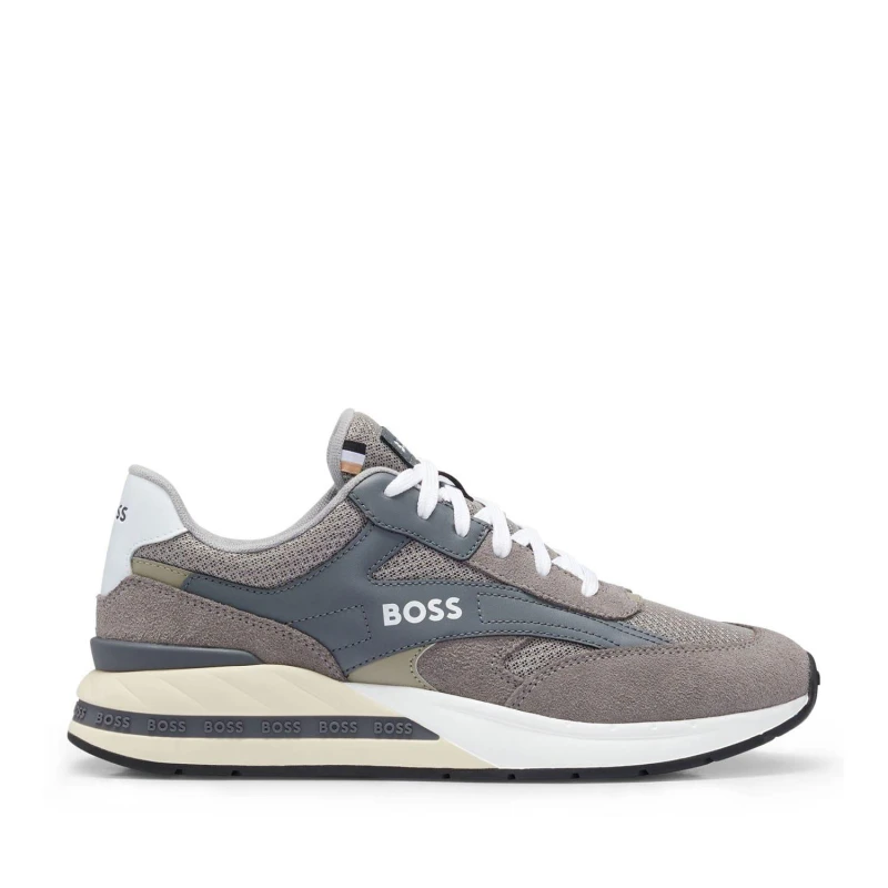 Image of Boss Kurt Runn Trainers Grey male UK 5