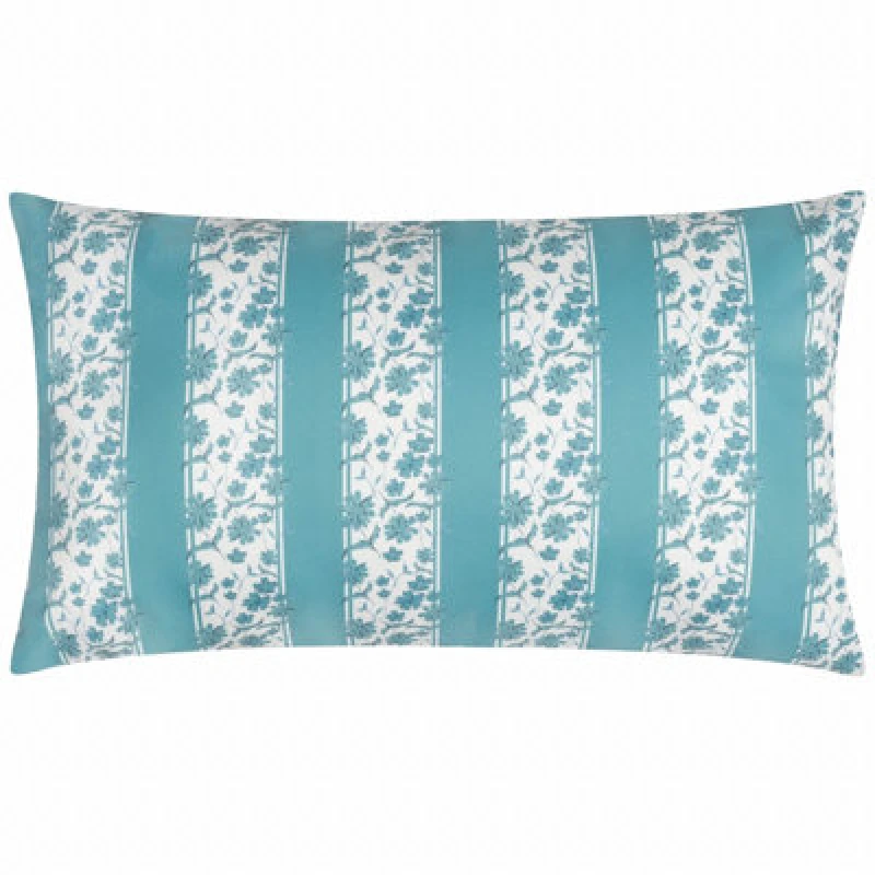 Image of Wylder Nature Chelsea Printed Filled Outdoor Cushion Mineral Blue 30 X 50Cm, Blue 5.03E+12