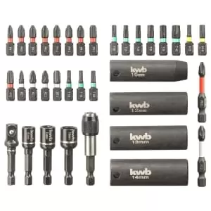 Image of Einhell kwb L Box 35 Piece Screwdriver Impact Bit Box Set