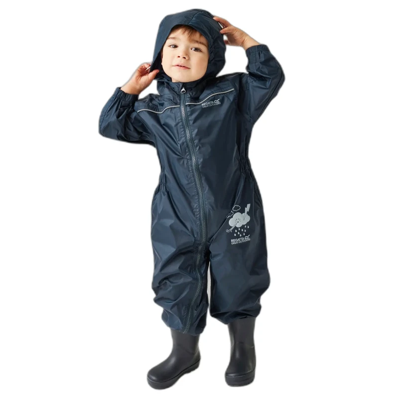 Image of Regatta Little Adventurers Puddle IV Waterproof Suit - Blue Blue C48-C60m