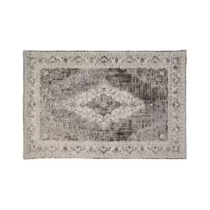 Image of Interiors By Ph Small Grey Jacquard Woven Rug
