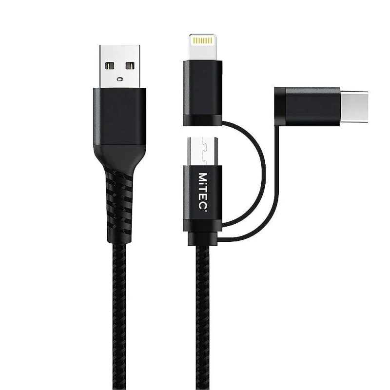 Image of MiTEC MITEC 1M UNIVERSAL MFI BRAIDED CABLE BLACK Black One Size