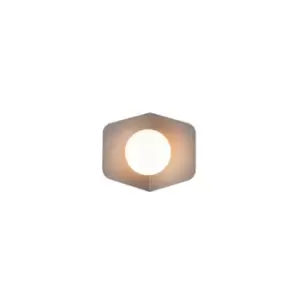 Image of Nesebar Wall Light With Opal Glass 1x G9 Max 7W Grey