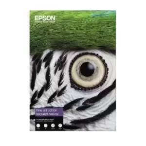 Image of Epson Fine Art Cotton Textured Natural A3+ 25 Sheets