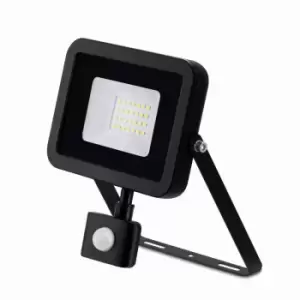 Image of JCC 20W LED Floodlight with PIR IP65 Manual Override Alu 4000K Black - JC090003