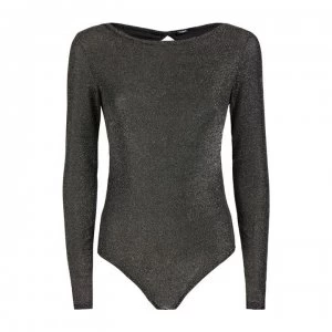 Image of Guess Space Lurex Bodysuit - Black JBLK