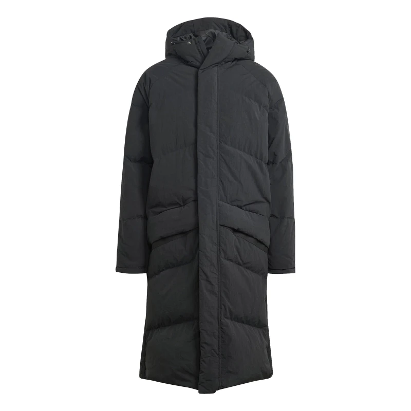 Image of adidas Mens Big Baffle Heavyweight Puffer Jacket Black male XS