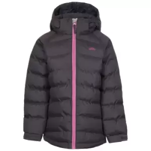 Image of Trespass Childrens Girls Amira Casual Jacket (9/10 Years) (Dark Grey)