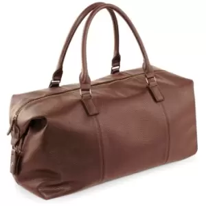 Image of Quadra NuHude Faux Leather Weekender Holdall Bag (Pack of 2) (One Size) (Tan) - Tan