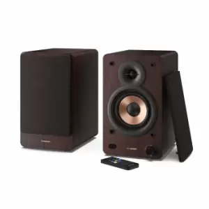 Image of Sharp Cp-ss30(br) 2-way Active Bookshelf Speakers With Bluetooth Audio Streaming - Brown