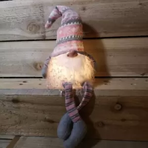 Image of Premier 50cm Sitting Male Christmas Gonk LED with Striped Hat