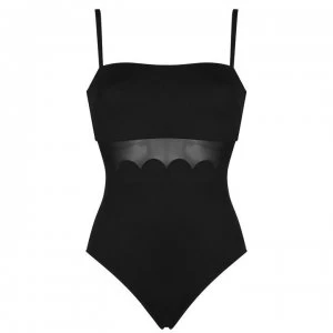 Image of Seafolly Petal Maillot Swimsuit - Black