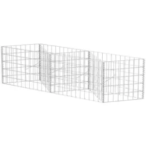 Image of Gabion Basket Galvanised Steel 120x30x50cm vidaXL - Silver