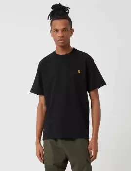 Image of Carhartt-WIP American Script T-Shirt - Black