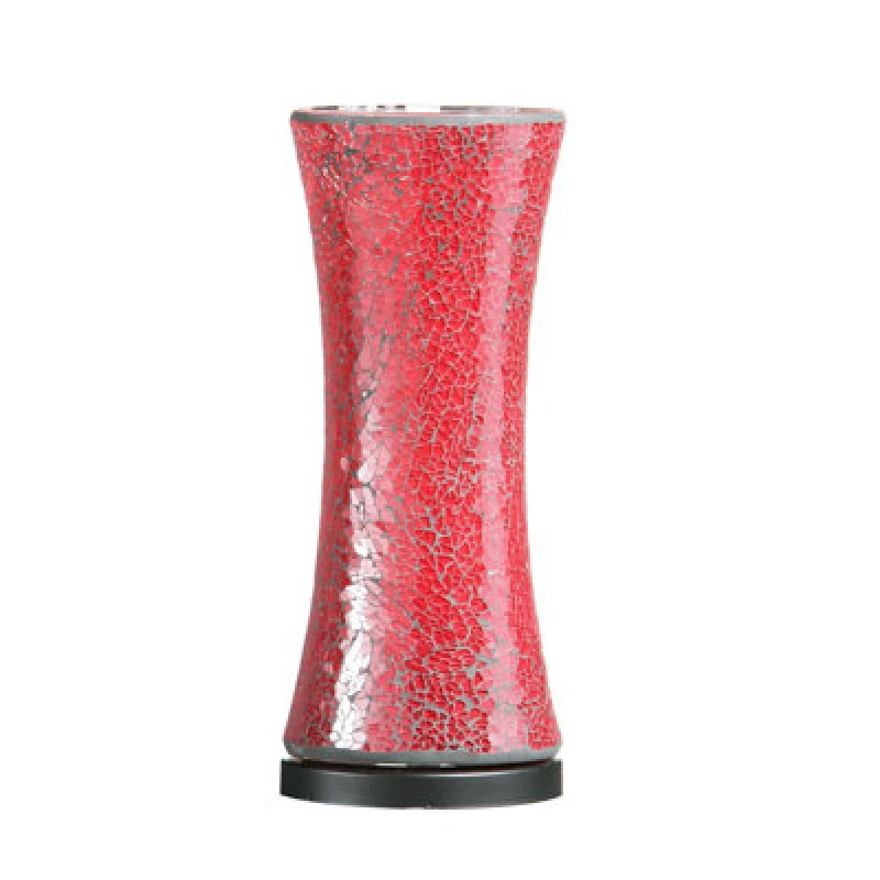 Image of Premier Housewares Interiors by Premier Mosaic Red Glass Lamp Red