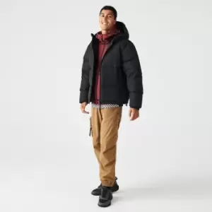 Image of Mens Lacoste Quilted Water-Repellent Short Jacket Size 52 Black