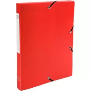 Image of Exacompta Filing Box 59685E A4 Red Polypropylene 25 x 33cm Pack of 8